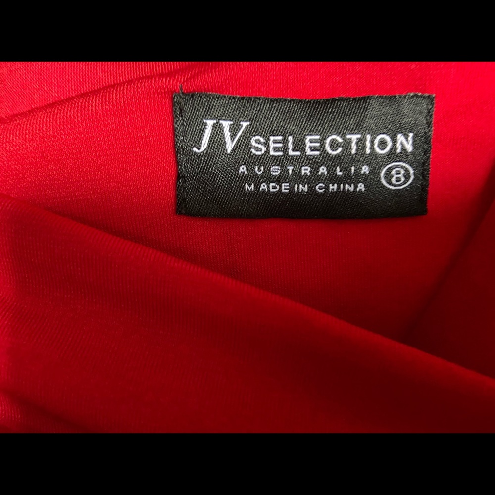 Knee length red dress